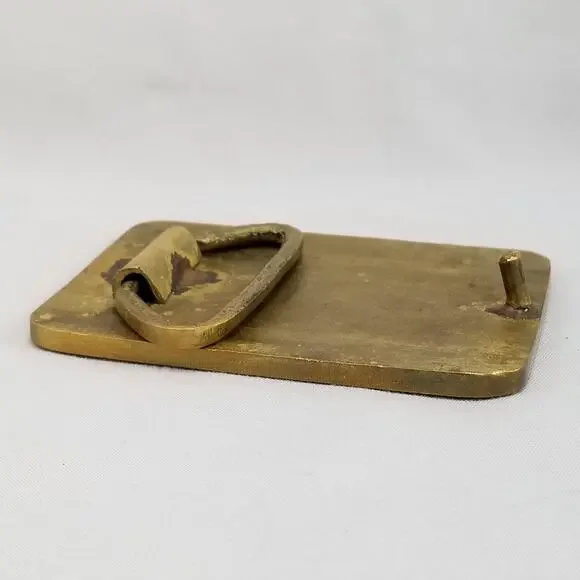 Vintage Belt Buckle Brass CA. Army National Guard ARNG Alan Helicopter‎ Chopper - Picture 8 of 9